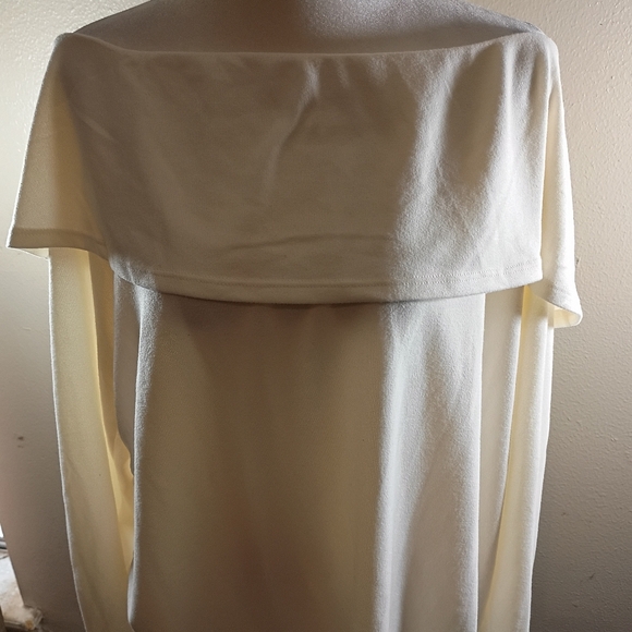 Lane Bryant Off Shoulder Pullover Sweater Cream Sz 20 - Picture 1 of 8
